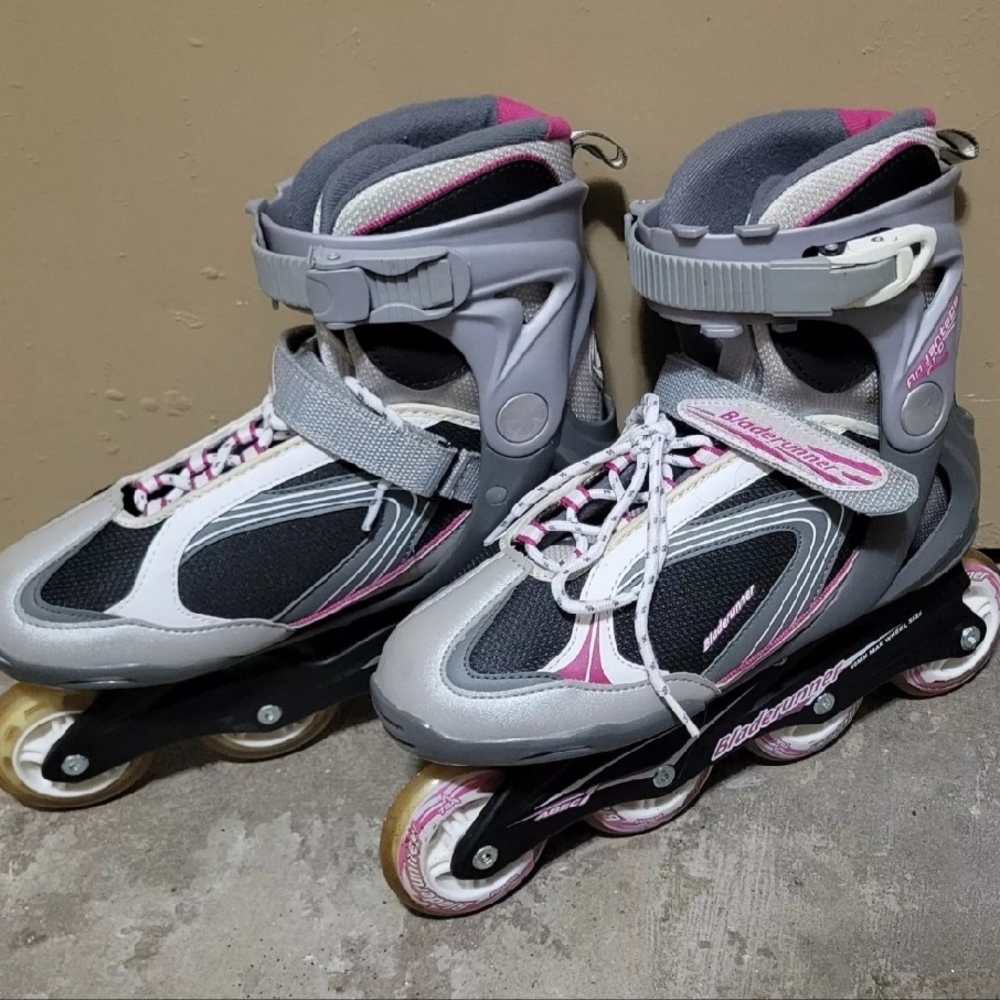 Women's Gray and Pink Rollerblades